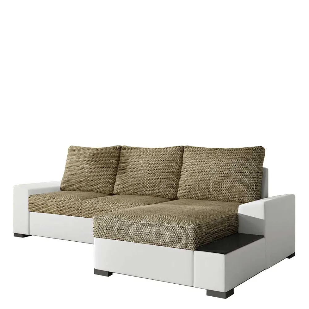 Wohnen Sofas<L-Form Bettsofa in Beige und Weiß - Scarlino
