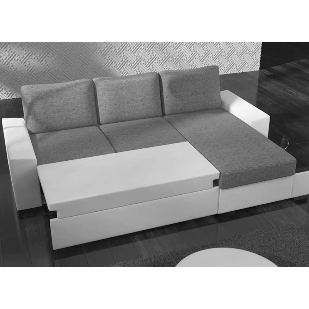 Wohnen Sofas<L-Form Bettsofa in Beige und Weiß - Scarlino