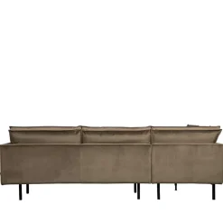 Wohnen Sofas<L-Form Wohnzimmer Sofa in Taupe Samt - Museo