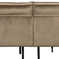 Wohnen Sofas<L-Form Wohnzimmer Sofa in Taupe Samt - Museo