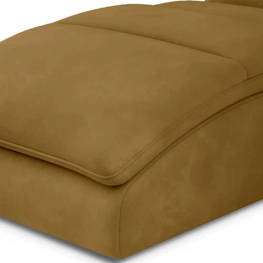 Wohnen Sofas<Liegesessel in Senfgelb Samt - Pedder