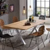 Wohnen Tische<Living Edge Wildeiche Tisch mit X Füßen - Gastruna