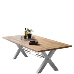 Wohnen Tische<Living Edge Wildeiche Tisch mit X Füßen - Gastruna
