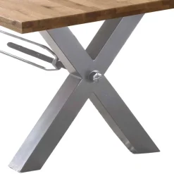 Wohnen Tische<Living Edge Wildeiche Tisch mit X Füßen - Gastruna