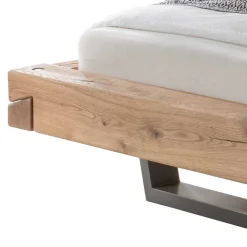 Wohnen Betten<Loft Balkenbett mit 2 Hänge-Nachttischen Basiclicata aus Wildeiche (dreiteilig)