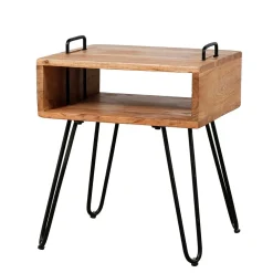 Wohnen Kommoden<Loft Design Nachttisch mit Holz Kasten - Garfagna
