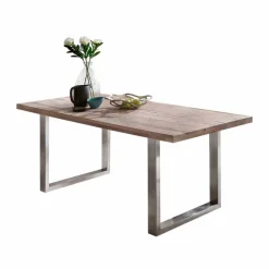 Wohnen Tische<Loft Designtisch Deluiga mit Edelstahl Gestell