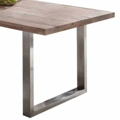 Wohnen Tische<Loft Designtisch Deluiga mit Edelstahl Gestell