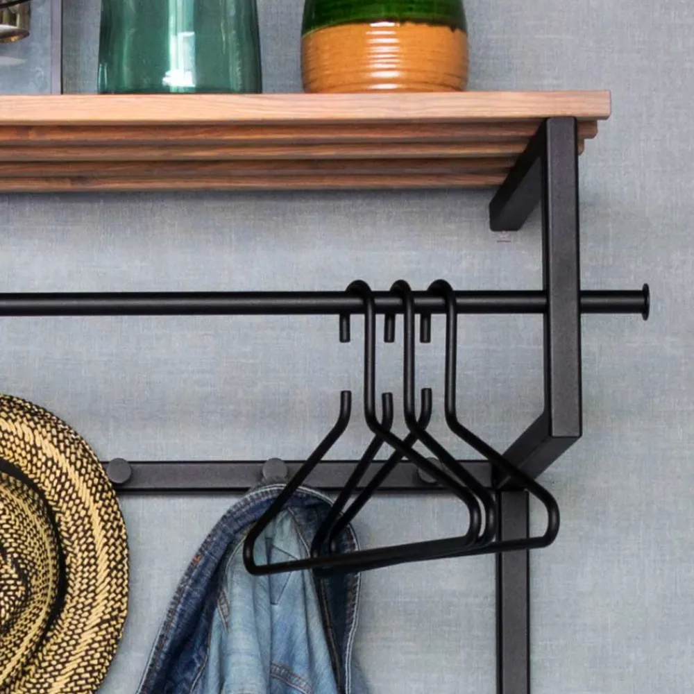 Wohnen Garderoben<Loft Design-Wandgarderobe 76x76x34 cm - Minuto