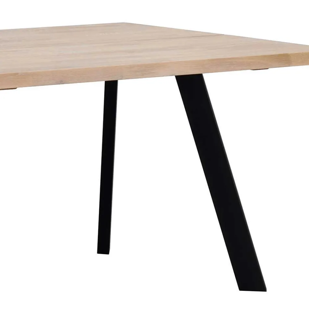 Wohnen Sitzgruppe<Loft Esstischgruppe mit Eiche White Wash Tisch Pulva & 6 Schalenstühlen (siebenteilig)
