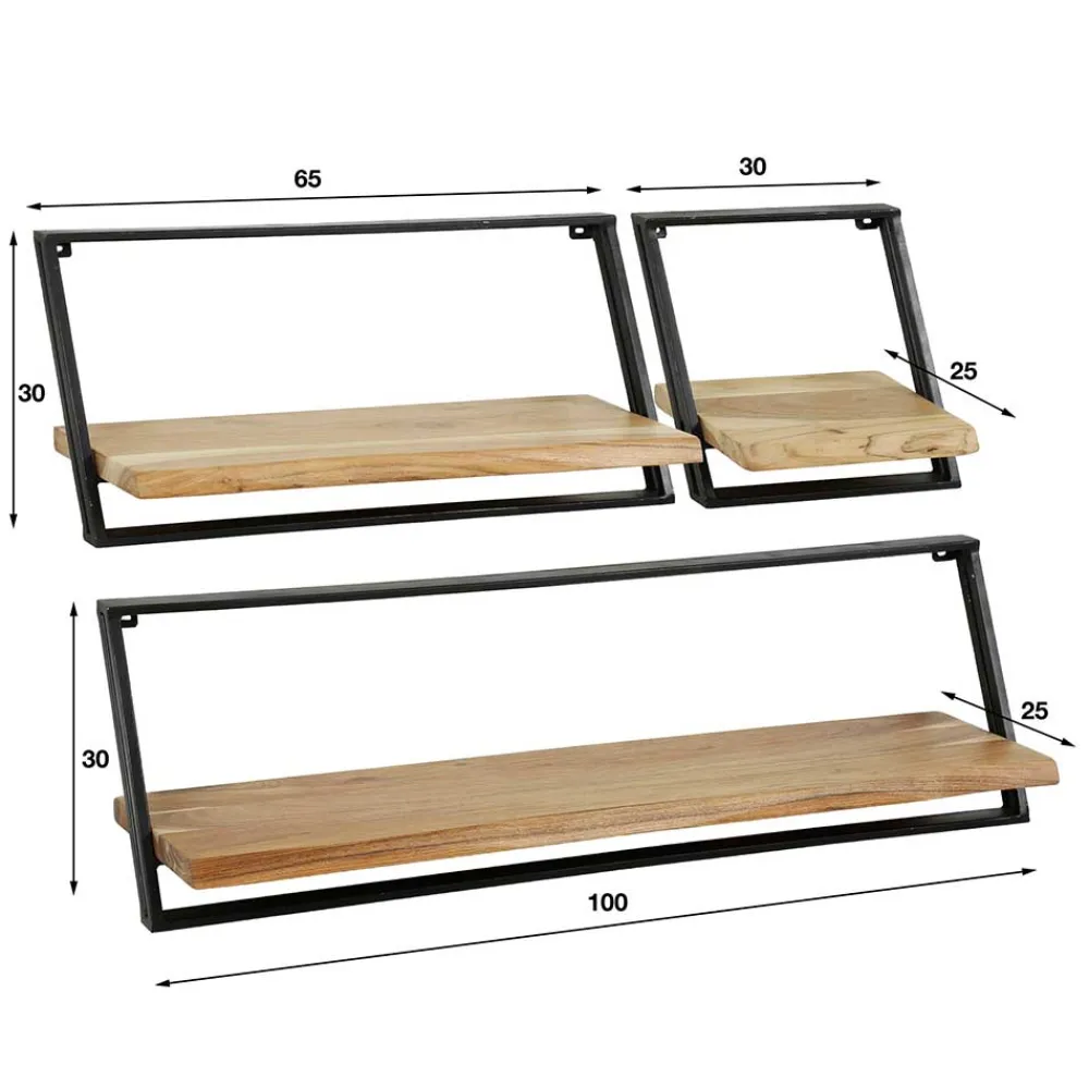 Wohnen Regale<Loft Style Wandboard Set - Massa (dreiteilig)