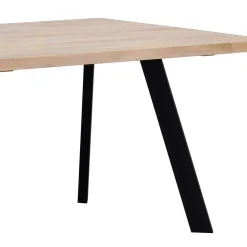 Wohnen Sitzgruppe<Loft Tisch Eiche White Wash & 6 Stühle Pulva in Braun Microfaser (siebenteilig)