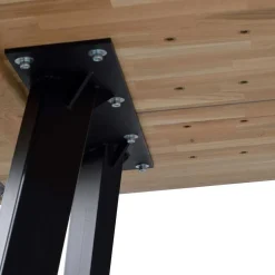 Wohnen Sitzgruppe<Loft Tisch Eiche White Wash & 6 Stühle Pulva in Braun Microfaser (siebenteilig)