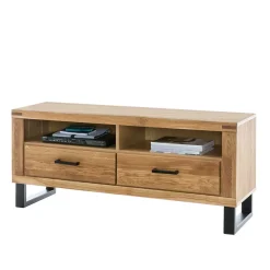 Wohnen Tv & Hifi-Möbel|Lowboards<Loft TV Kommode aus teilmassiver Wildeiche - Arello