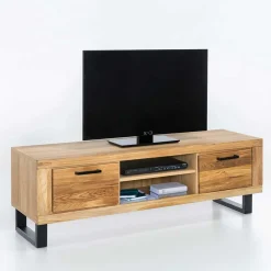 Wohnen Tv & Hifi-Möbel|Lowboards<Loft TV Unterschrank in Wildeiche teilmassiv - Arello