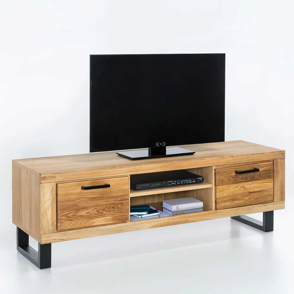 Wohnen Tv & Hifi-Möbel|Lowboards<Loft TV Unterschrank in Wildeiche teilmassiv - Arello