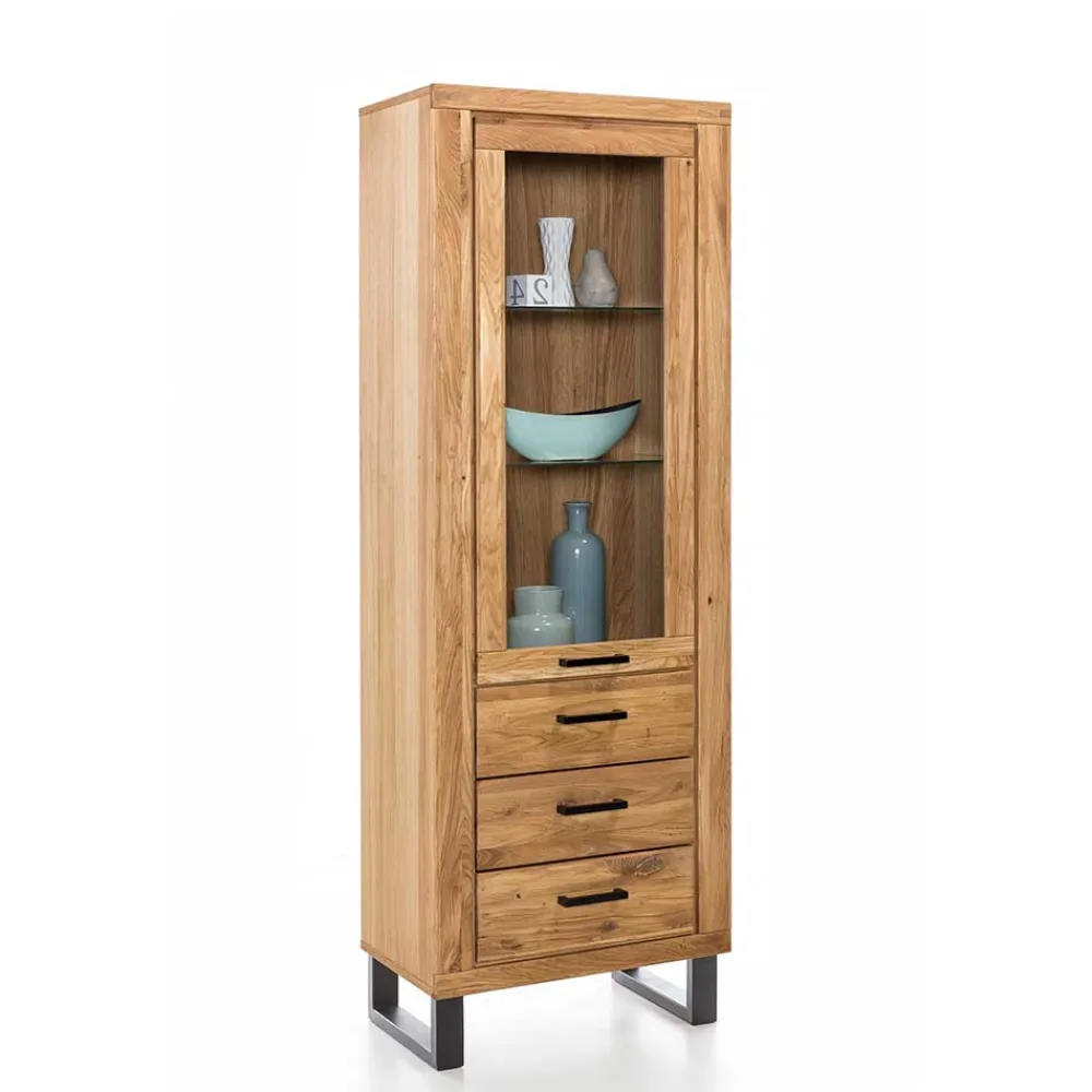 Wohnen Vitrinen<Loft Vitrine in Wildeiche teilmassiv - Arello