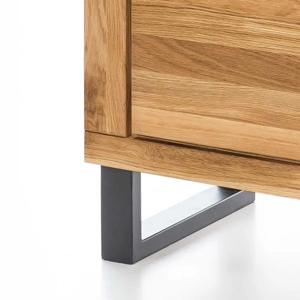 Wohnen Vitrinen<Loft Vitrinenschrank in teilmassiver Wildeiche - Arello