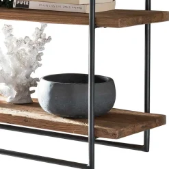 Wohnen Regale<Loft Wandregal aus Teak Holz & Metall - Teako