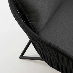 Wohnen Sessel<Lounge Sessel aus Kordel Geflecht & Stahl - Magona
