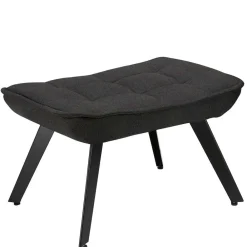 Wohnen Sessel<Lounge Sessel mit Hocker in Anthrazit - Mook (zweiteilig)
