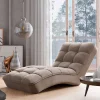 Wohnen Sofas<Loungeliege in Beigegrau Veloursbezug - Loriot