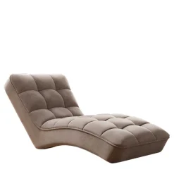 Wohnen Sofas<Loungeliege in Beigegrau Veloursbezug - Loriot