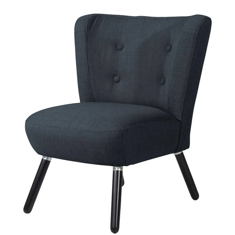 Wohnen Sessel<Loungesessel in Anthrazit und Schwarz - Hamzad