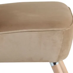 Wohnen Sessel<Loungesessel in Beige und Buche Natur - Lianzo