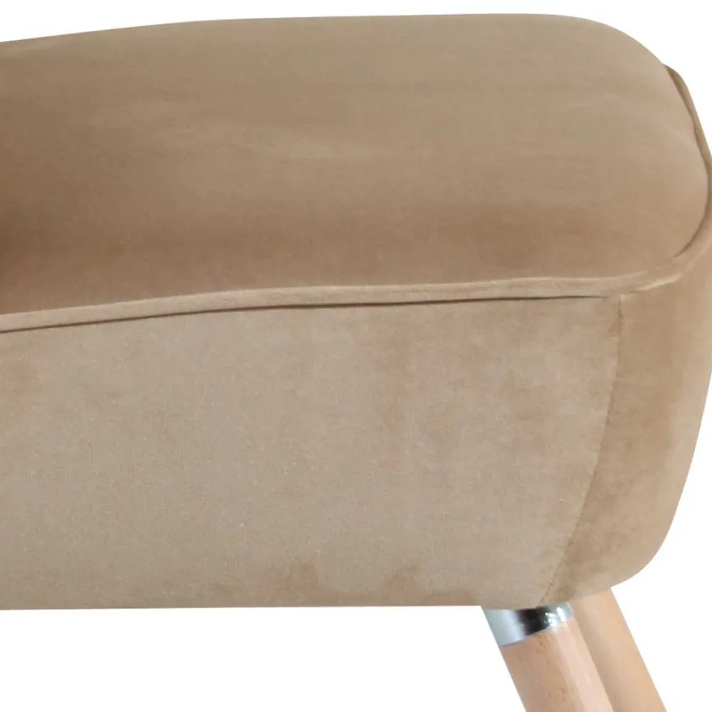 Wohnen Sessel<Loungesessel in Beige und Buche Natur - Lianzo