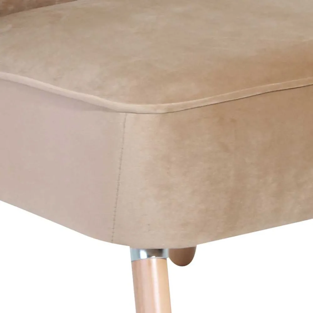 Wohnen Sessel<Loungesessel in Beige und Buche Natur - Lianzo