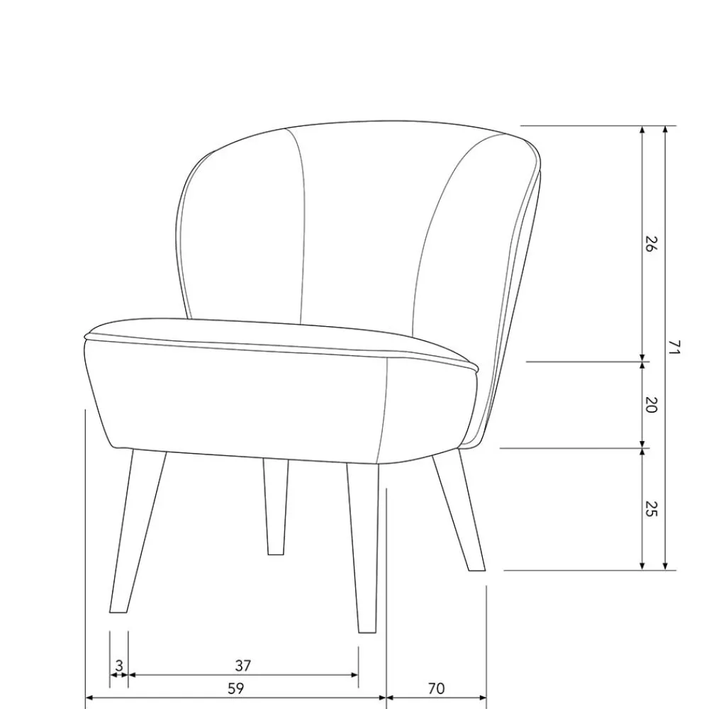 Wohnen Sessel<Loungestuhl aus Samt in Khaki - Griffina