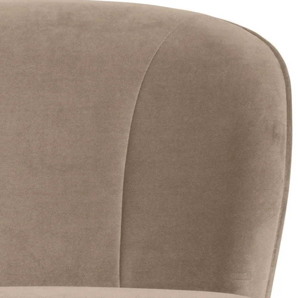 Wohnen Sessel<Loungestuhl aus Samt in Khaki - Griffina