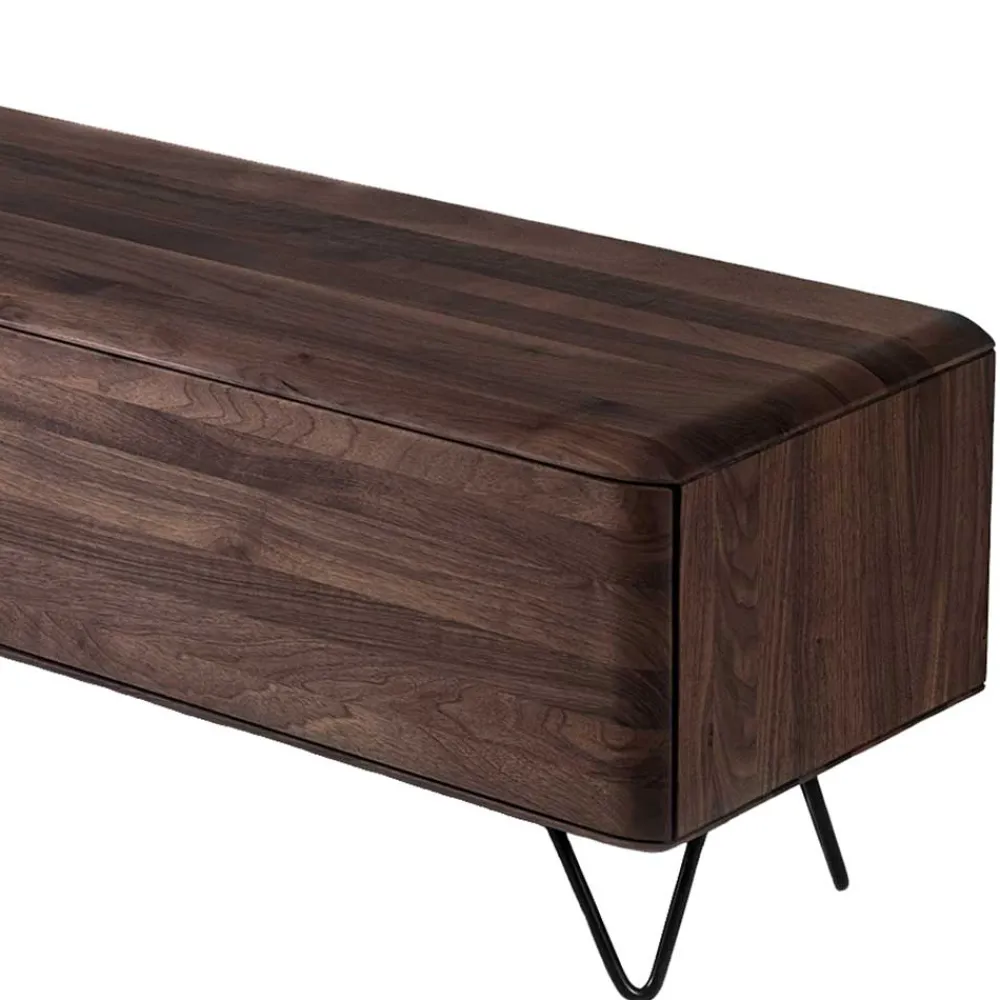 Wohnen Tv & Hifi-Möbel|Lowboards<Lowboard aus Nussbaum mit zwei Schubladen - Rivossa