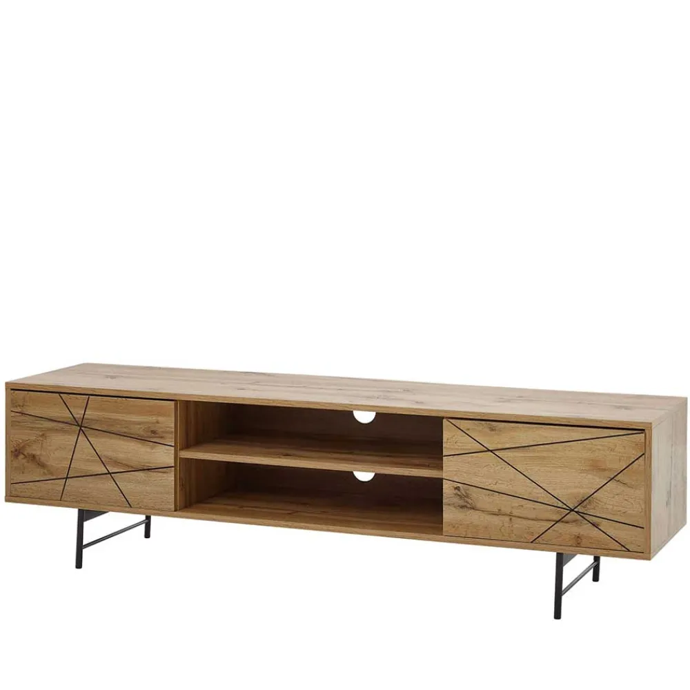 Wohnen Tv & Hifi-Möbel|Lowboards<Lowboard für den Fernseher mit zwei Gerätefächern - Senba