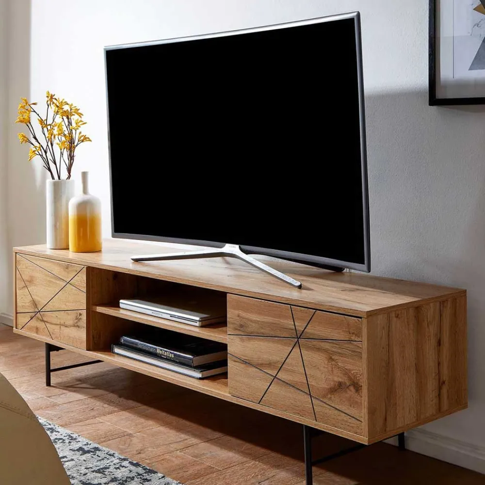 Wohnen Tv & Hifi-Möbel|Lowboards<Lowboard für den Fernseher mit zwei Gerätefächern - Senba