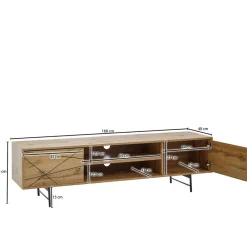 Wohnen Tv & Hifi-Möbel|Lowboards<Lowboard für den Fernseher mit zwei Gerätefächern - Senba