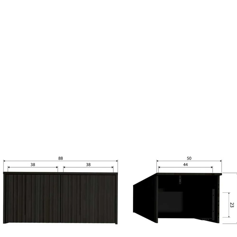 Wohnen Tv & Hifi-Möbel|Lowboards<Lowboard in Schwarz Kiefer - Gelvins