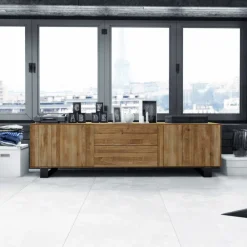 Wohnen Tv & Hifi-Möbel|Lowboards<Lowboard Manzey aus Wildeiche massiv geölt