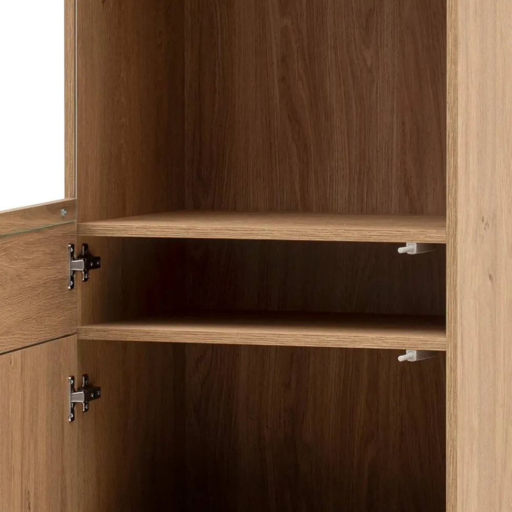 Wohnen Wohnwände<Lowboard und Vitrine Set - Jaskin (zweiteilig)