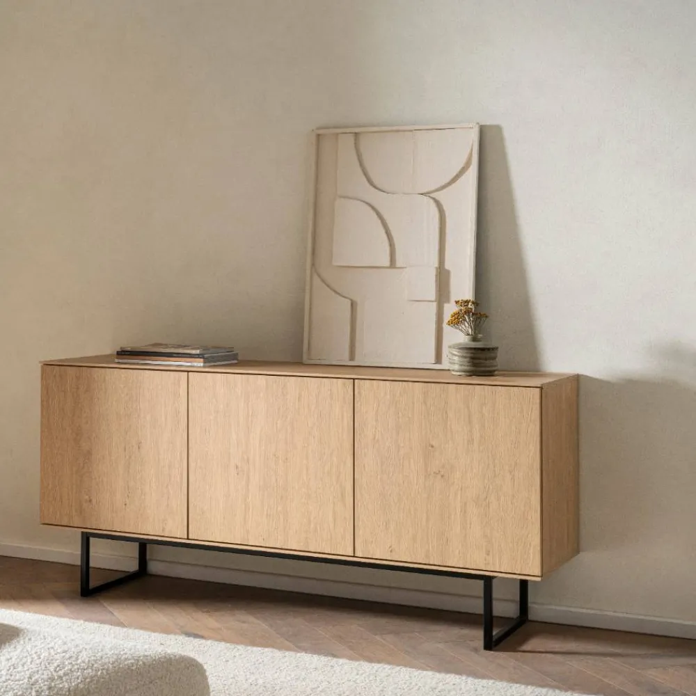 Wohnen Wohnwände<Lowboard und Vitrine Set - Jaskin (zweiteilig)