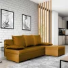 Wohnen Sofas<L-Schlafsofa in Senfgelb Velours - Xantra