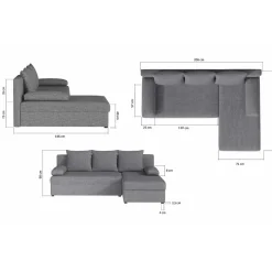 Wohnen Sofas<L-Schlafsofa in Senfgelb Velours - Xantra