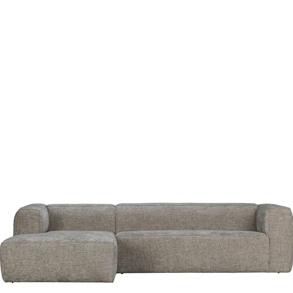 Wohnen Sofas<L-Sofa aus Stoff in Beigegrau - Babro
