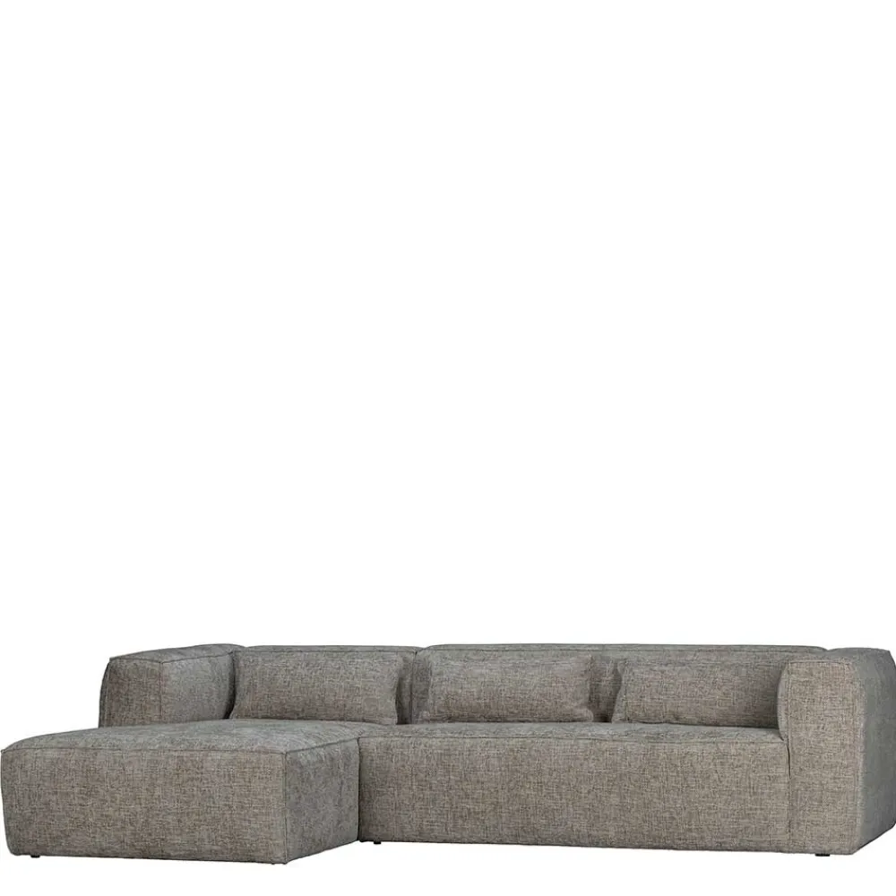 Wohnen Sofas<L-Sofa aus Stoff in Beigegrau - Babro