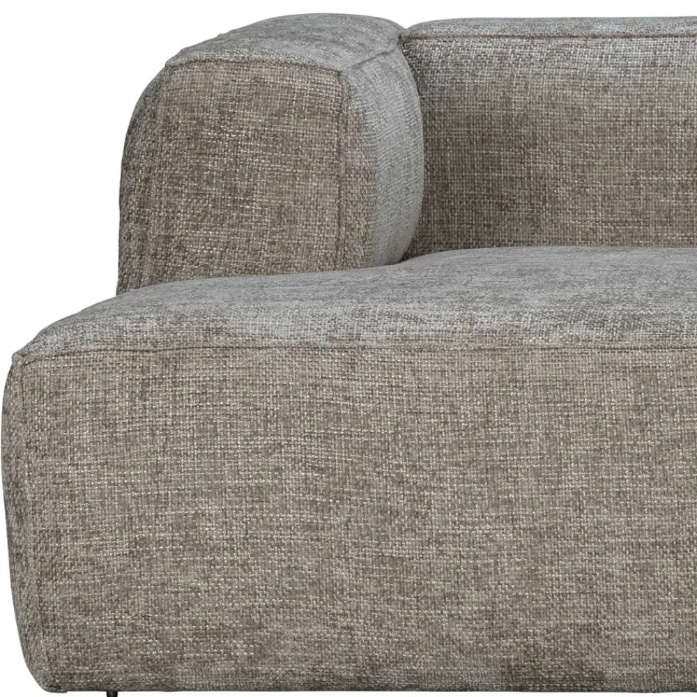 Wohnen Sofas<L-Sofa aus Stoff in Beigegrau - Babro