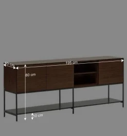 Wohnen Sideboards<Luftig gestaltetes Sideboard in Nussbaum - Milena