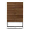 Wohnen Vitrinen<Luftiges Highboard in Nussbaumfarben - Milena