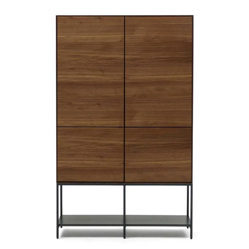 Wohnen Vitrinen<Luftiges Highboard in Nussbaumfarben - Milena