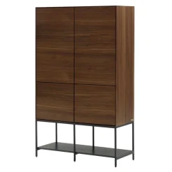 Wohnen Vitrinen<Luftiges Highboard in Nussbaumfarben - Milena